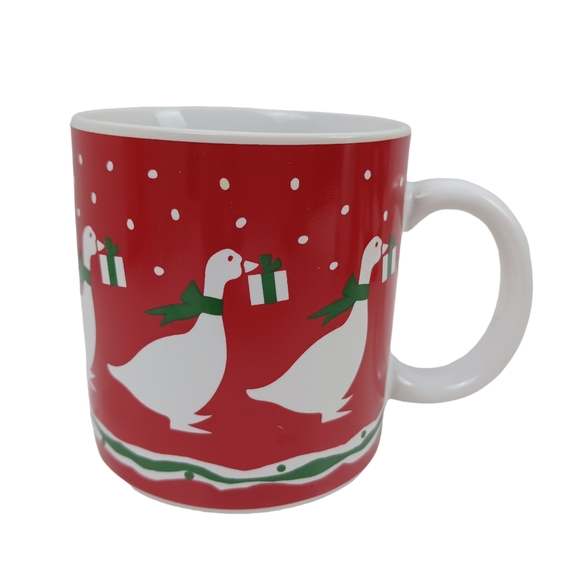 Vintage Dayton Hudson Christmas mugs set of 4 ducks 1987 Boundary Waters - Picture 3 of 12